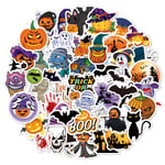 Halloween-klistermärken 2024 holografiska laserklistermärken för bagage, vattenflaskor, semesterfester, dekoration, vattentäta Halloween-klistermärken 3 50pcs