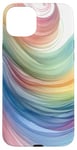 Coque pour iPhone 15 Plus Aquarelle minimaliste abstrait pastel coloré arc-en-ciel vague