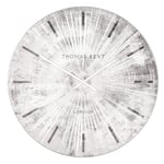 Thomas Kent Silver Radial Textured Starburst Grand Wall Clock with Silver Colour Rim - 36" London