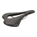 Selle Italia SLR Lady TI 316 Superflow - Selle de Vélo de Route et Gravel pour Femme avec Gel Souple, Trou Superflow Confortable, Cadre TI 316 - Taille L3, Noir