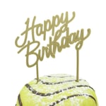 Grattis på födelsedagen tårta dekoration tecken Guld one size