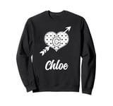 Chloe Cupid Heart With Arrow Cute Love Name Chloe Sweatshirt