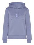 Reg Tonal Shield Hoodie Tops Sweat-shirts & Hoodies Hoodies Blue GANT