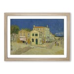 Big Box Art The Yellow House by Vincent Van Gogh Framed Wall Art Picture Print Ready to Hang, Oak A2 (62 x 45 cm)