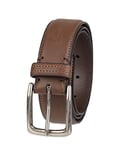 Columbia Men's Trinity Logo Belt-Casual Dress with Single Prong Buckle for Jeans Khakis, Brown, 46W