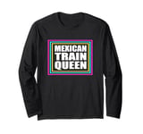 Womens Mexican Train Queen Dominoes Queen Long Sleeve T-Shirt