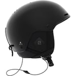 Salomon Casque de ski et snowboard pour homme Salomon avec système audio, Coque ABS, Technologie SMART, Taille XL, Tour de tête 62-64 cm, Brigade+ audio, Noir (All Black), L40536000