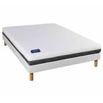 Terre De Nuit - Ensemble matelas mousse Tranquillité + sommier + pieds 140x190