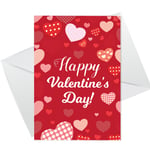 Happy Valentines Day Polka Dot Gift Valentine Card For Girlfriend Wife Love