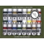 Vallejo USA Coffret de 16-nbsppots de peinture acrylique pour modélisme Couleurs assorties - 70140