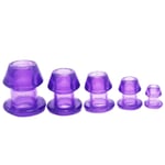 Anal Tunnel Butt Plug Set (5 Piece, Purple)