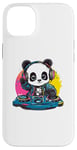 Coque pour iPhone 14 Plus Panda DJ mixant des mélodies colorées