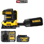 DeWalt DCW200 18V XR Brushless 1/4" Palm Sander With 1 x 4.0Ah Battery & Charger