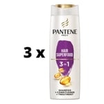 Shampoo Pantene Superfood, 400 ml x 3 kpl.