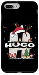 Coque pour iPhone 7 Plus/8 Plus Chemise de Noël Hugo avec nom Hugo pour Noël amusant