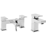 Bathroom Sink Tap Margate Set Designer Chrome & Bath Shower Basin Mixer & Filler