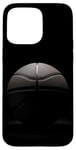 Coque pour iPhone 15 Pro Max Ballon de basket simple noir et blanc