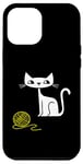 Coque pour iPhone 14 Plus chat jaune fil malicieux