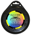 Still in Black Black N One Garniture Cordage de Tennis Adulte Unisexe, Noir/Jaune, 1,20 mm x 12 m