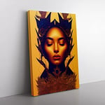 A Golden Woman No.3 Canvas Print for Living Room Bedroom Home Office Décor, Wall Art Picture Ready to Hang, 76x50 cm (30x20 Inch) CAN3020-V1022-CK-62