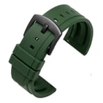 ZXF Silicone de 24mm de 20mm 22mm 42mm 46mmmsittable pour la Plupart des horloges d'interface Plan Bracelets Montre Silicone (Band Color : Green B, Band Width : 24mm)