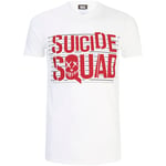 DC Comics Men's Suicide Squad Line Up Logo T-Shirt - White - S