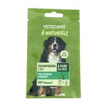 Vetocanis - Shampoing pour Chien 2 en 1 - Poil Soyeux et Lavé - A Faire soi-même - Shampoing Chien Zéro Déchet - sans Silicone ni Parabène - Huile d'Argan et Menthe - Sachet de 20 g