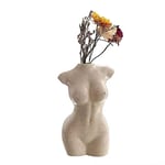 Vase corporel féminin pour décoration de salle de bain bohème, fleurs bohèmes, vase bohème pour décoration minimaliste, petit vase pour décoration éclectique, décoration de coiffeuse, vase beige, vase