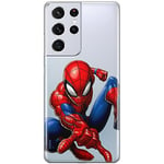 ERT GROUP Coque de téléphone Portable pour Samsung S21 Ultra Original et sous Licence Officielle Marvel Motif Spider Man 040 Parfaitement adapté à la Forme du téléphone Portable, partiel imprimé