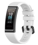 Strap-it Bracelet silicone - compatible pour Huawei Band 3/4 Pro (blanc)