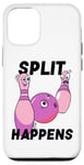 Coque pour iPhone 12/12 Pro Split Happens Bowler Funny Bowling