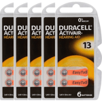 5st kartor Duracell ActivAir Hörapparatsbatteri storlek 13. Fraktfritt