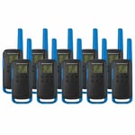 10 x Motorola T62 Two Way Radio Walkie Talkie Blue 8KM PMR446 Licence Free Ten