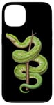 Coque pour iPhone 13 Amoureux Drôles De Python D'arbre Vert, Serpents, Reptiles