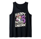 Cute Unicorn Birthday Party For 6 Year Old Birthday Girl Tank Top