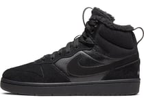 Nike Court Borough Mid 2 Big Kids' Boot, Black/Black-Black, 37.5 EU