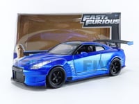 JADA TOYS 1/24 - NISSAN GT-R35 - 2012 BEN SOPRA - FAST AND FURIOUS 98271BL