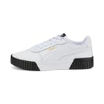 PUMA Femme Carina 2.0 Basket, Puma White Puma White Puma Team Gold Puma Black, 37 EU