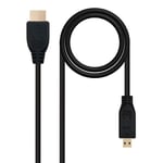 NANOCABLE 10.15.3501 - Câble Micro HDMI vers HDMI V1.4, mâle-mâle, Noir, 0.8mts