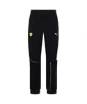 Puma x Scuderia Ferrari Mens Black Track Pants Cotton - Size Small