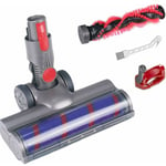 Brosse pour Dyson V7 V8 V10 V11 V15, Tete Brosse Dyson avec Turbo et Rouleau Souple, led et Verrouillage de la gachette, Accessoire Dyson pour