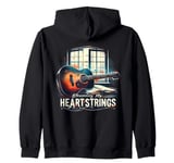 Strumming My Heartstrings Guitar Music Lover Nostalgia Songs Zip Hoodie