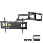 FORGING MOUNT-Extra Long Reach 109cm TV Wall Bracket Mount Swivel Tilt Full Motion Articulating Arm TV Bracket for 32-80 Inch Flat/Curve TVs,50kg weight rating,VESA 600x400mm(Max)