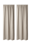 Åhléns Home Mörkläggningsgardin INES 135x250 cm, 2-pack Beige