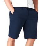 Short Homme Coton, Shorts et Bermudas Homme avec Poches, Short Chino Bermuda Homme Vêtements Été Adulte Ado Garcon Tailles M-3XL (Navy, L)