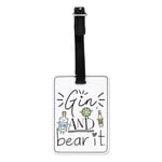 Gin And Bear It Visual Luggage Tag Suitcase Bag - Funny Grin Joke