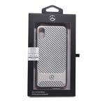 Official Mercedes-Benz Carbon Fibre & Aluminium case – Silver - iPhone X / Xs