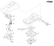 Protection Soufflet Moteur ORIGINALE STIGA A3000 RTK Robot Tondeuse 322110187/0