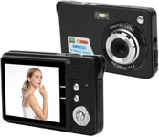 Appareil Photo Numérique 18 Mp, Caméra Vidéo Avec Écran Lcd 2,7 Pouces, Zoom Numérique 16 Fois, M Au Point Automatique, Pr En Charge De La Carte Mémoire 32 Go, Microphone Intégré, (Noir)