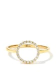 Love DIAMOND Solid 9ct Yellow Gold Lab Grown Diamond Round Ring, Gold, Size N, Women